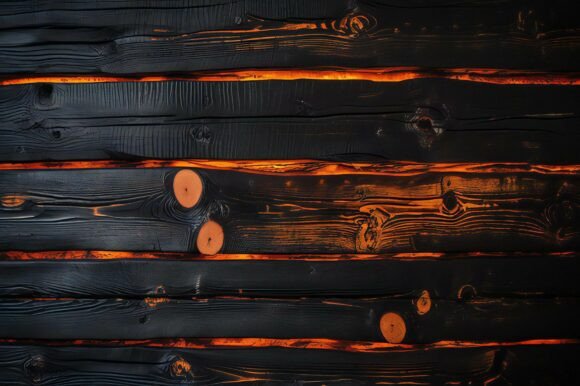A Black and Orange Wood Planks: A Versatile Design Element for Creative Projects