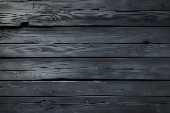 A Black Wood Planks with Knots