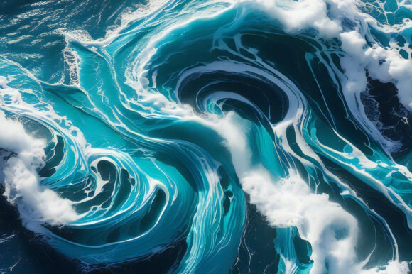 A Blue and White Waves: A Versatile Design Background