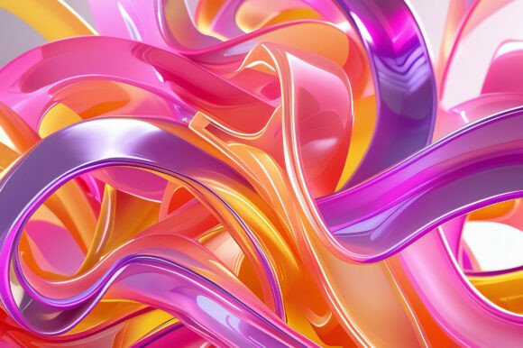 A Colorful Swirls of Shiny Objects