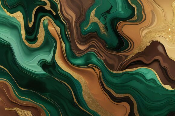 A Green and Brown Swirls: A Versatile Background for Creative Projects