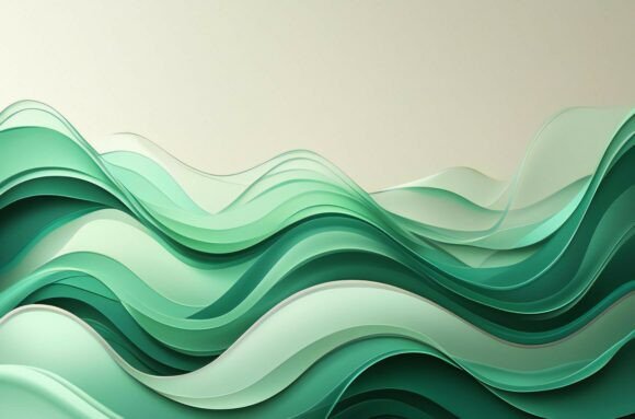 A Green and White Wavy Lines: A Versatile Design Element for Creative Projects