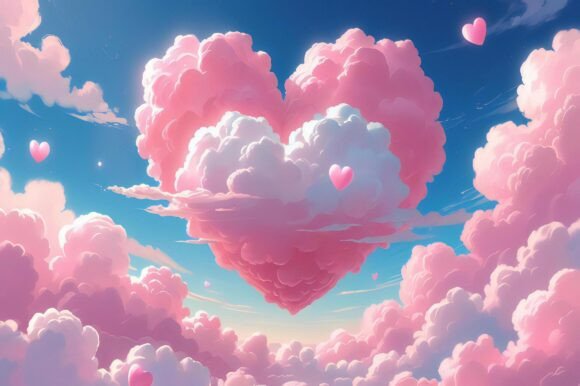 A Heart Shaped Clouds in the Sky