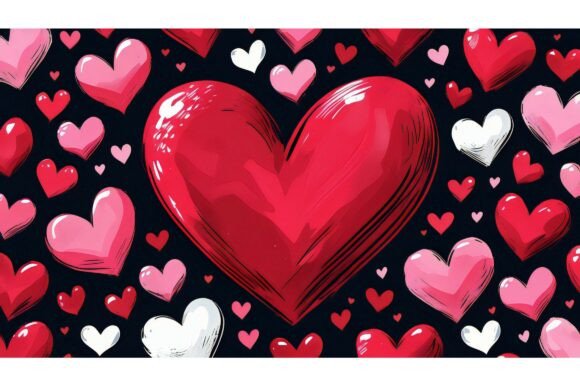 A Heart Shaped Red and White Objects
