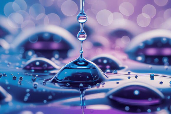 A Water Droplet and Water Droplets: Enhance Your Creative Projects with a Stunning Background Image