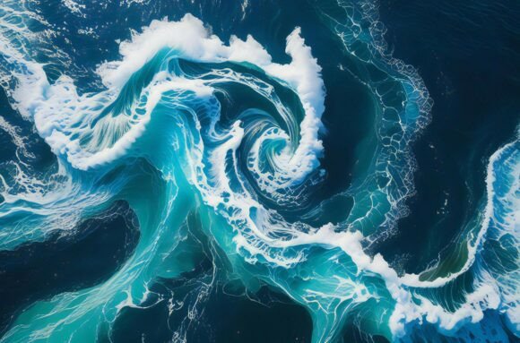 A Wave of Water with Foam