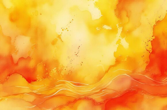 A Yellow and Orange Watercolor