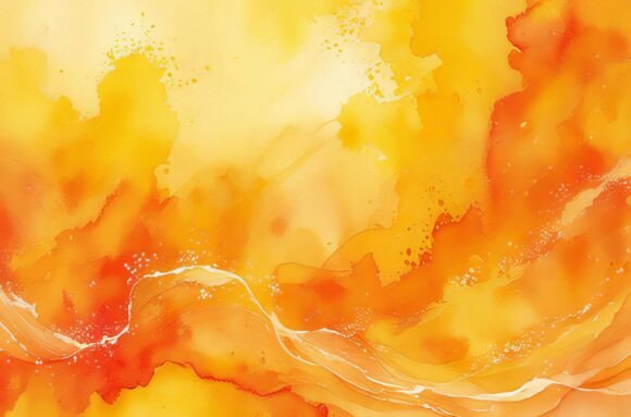 A Yellow and Orange Watercolor Painting: A Versatile Creative Tool for Modern Designers