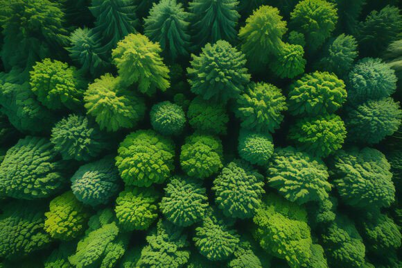 Aerial View of Trees from Above