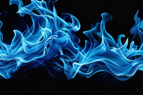 Blue Smoke on a Black Background