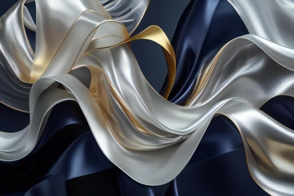 Enhance Your Creative Projects with a White and Gold Satin Background