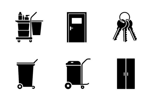 Janitorial Commercial Cleaning Icons: A Visual Tool for Professional Cleanliness